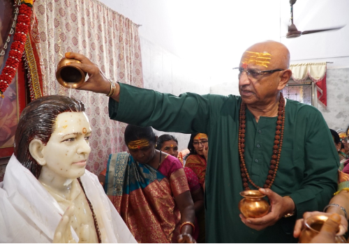 Maha Shivratri Rudrabhishek Held at Bhole Baba Gau Seva Ashram, Manda